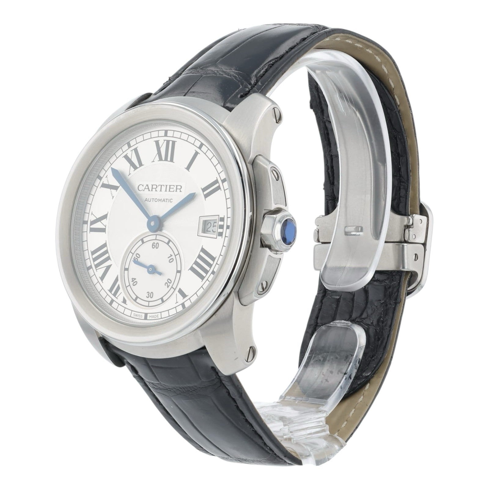 Cartier Calibre De Cartier Silver Dial Steel 38mm Automatic Men’s Watch WSCA0003