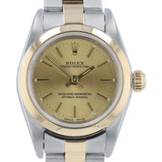 Rolex Oyster Perpetual Gold & Steel Champagne Dial 24mm Automatic Women’s 76183