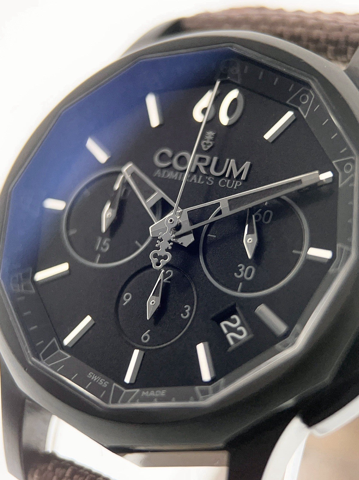 Corum Admirals Cup Stainless Steel Black Dial 42mm Automatic Men's Watch 1.0096