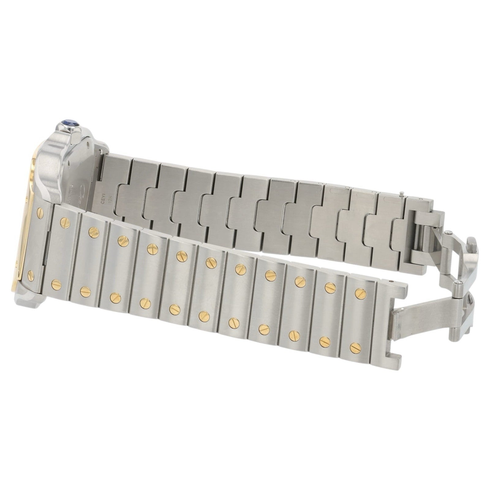 Cartier Santos Gold & Steel Silver Dial 39mm Automatic Men's Watch W2SA0006