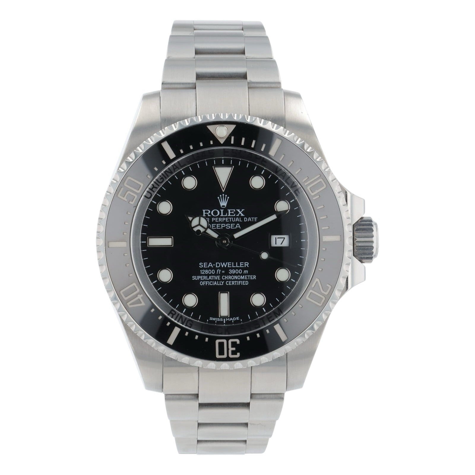 Rolex Sea-Dweller Stainless Steel Black Dial 44mm Automatic Mens Watch 116660