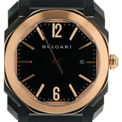 Bulgari Octo Steel And Gold Black Dial 41mm Automatic Mens Watch BGO P 41 SG