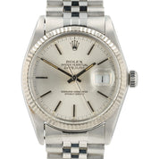 Rolex Datejust Silver Dial Stainless Steel 36mm Automatic Men’s Watch 16014