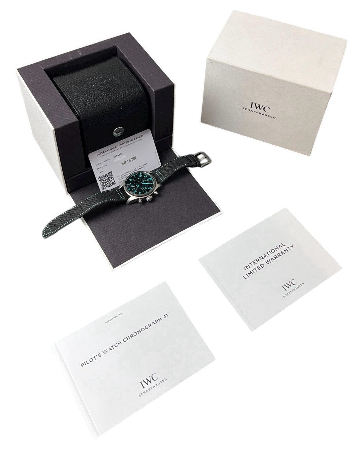 IWC Petronas Pilot Chronograph Titanium Black Dial 41mm Auto Mens Watch IW388108