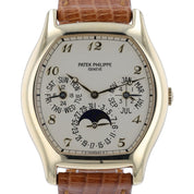 Patek Philippe Perpetual Calendar Silver Dial 18k Yellow Gold 42x35mm Mens 5040J
