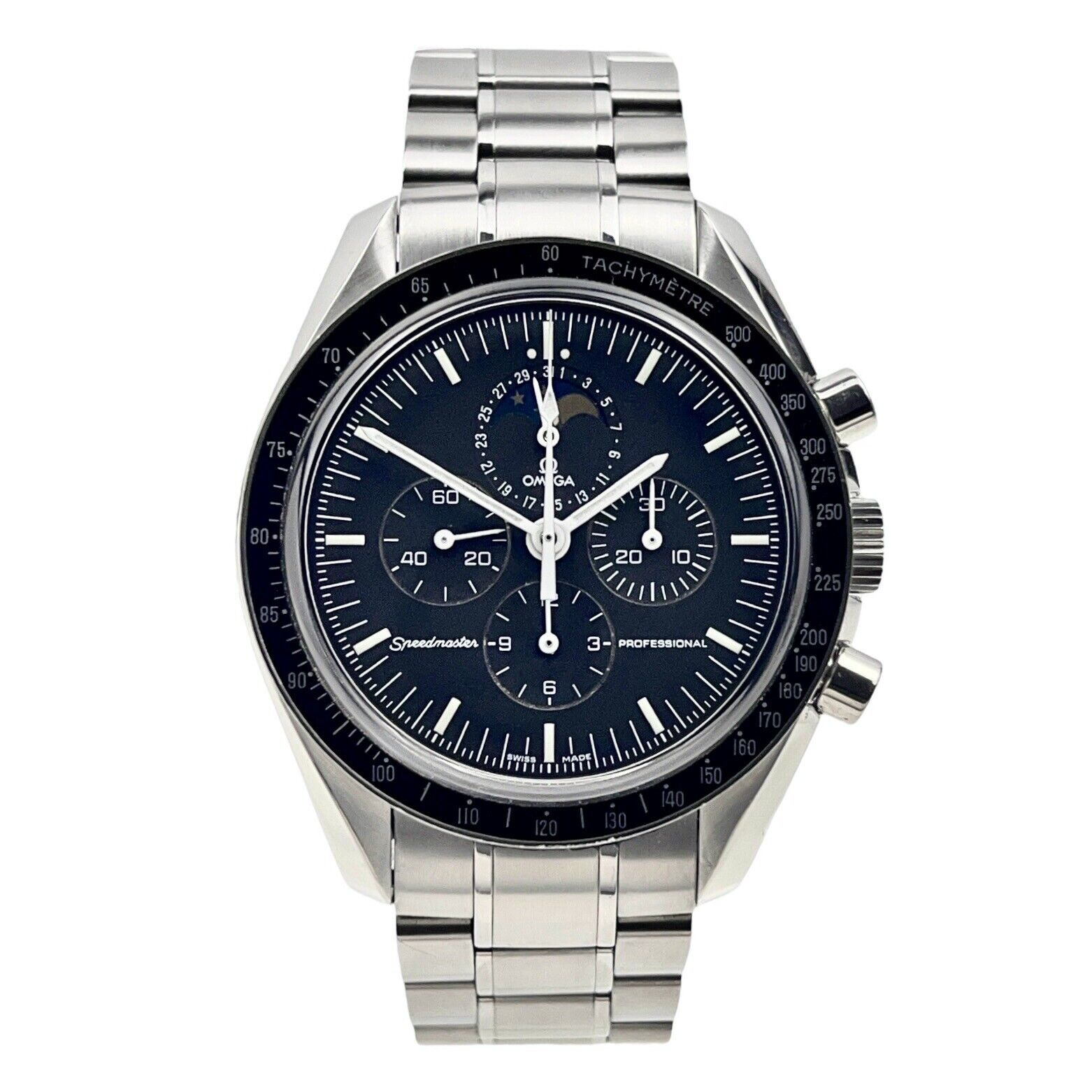 Omega Speedmaster Moonwatch Chrono Manual Steel Mens Watch Ref 3576.50.00 B&P