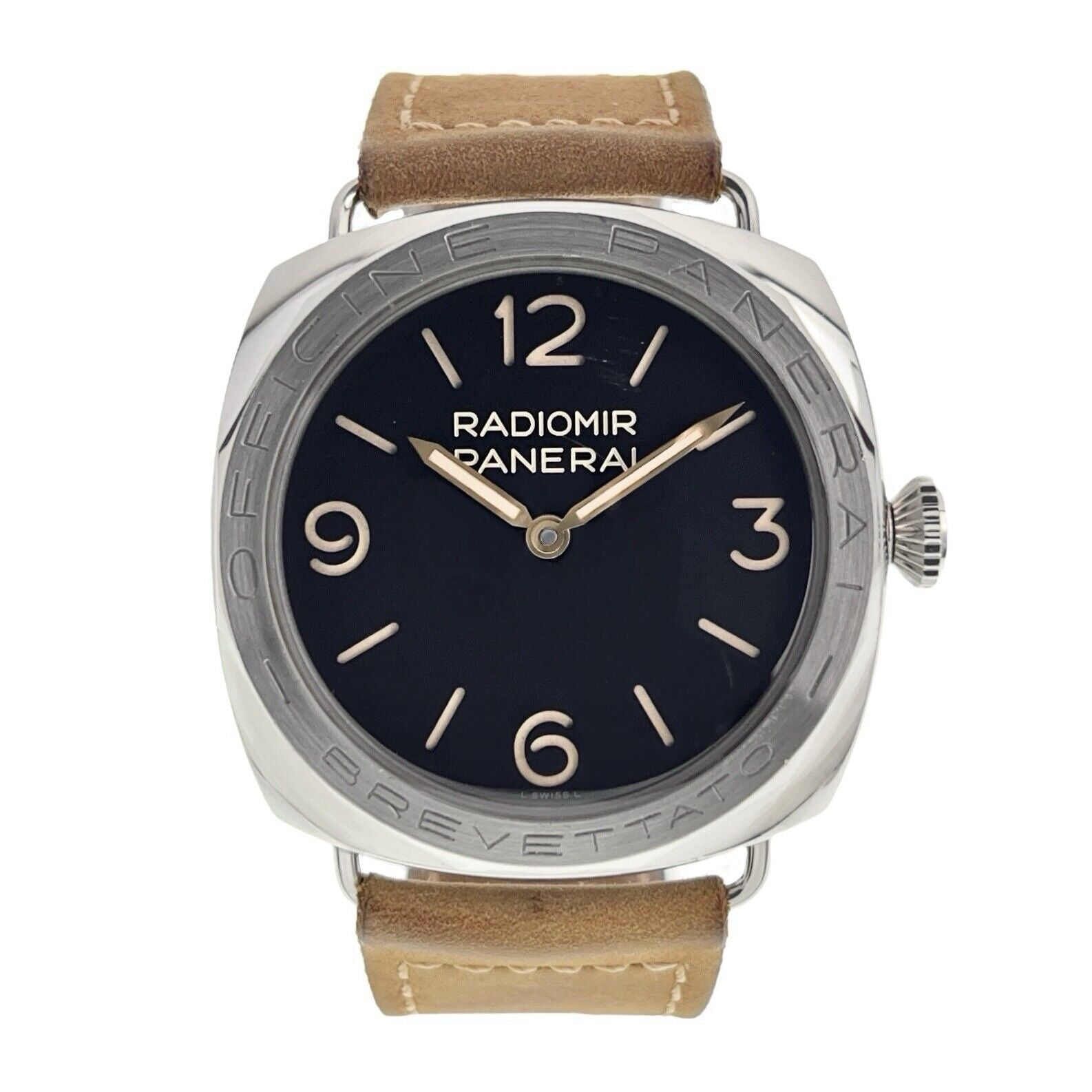 Panerai Radiomir 3 Days Steel Black Dial 47mm Manual Wind Men’s Watch PAM00685