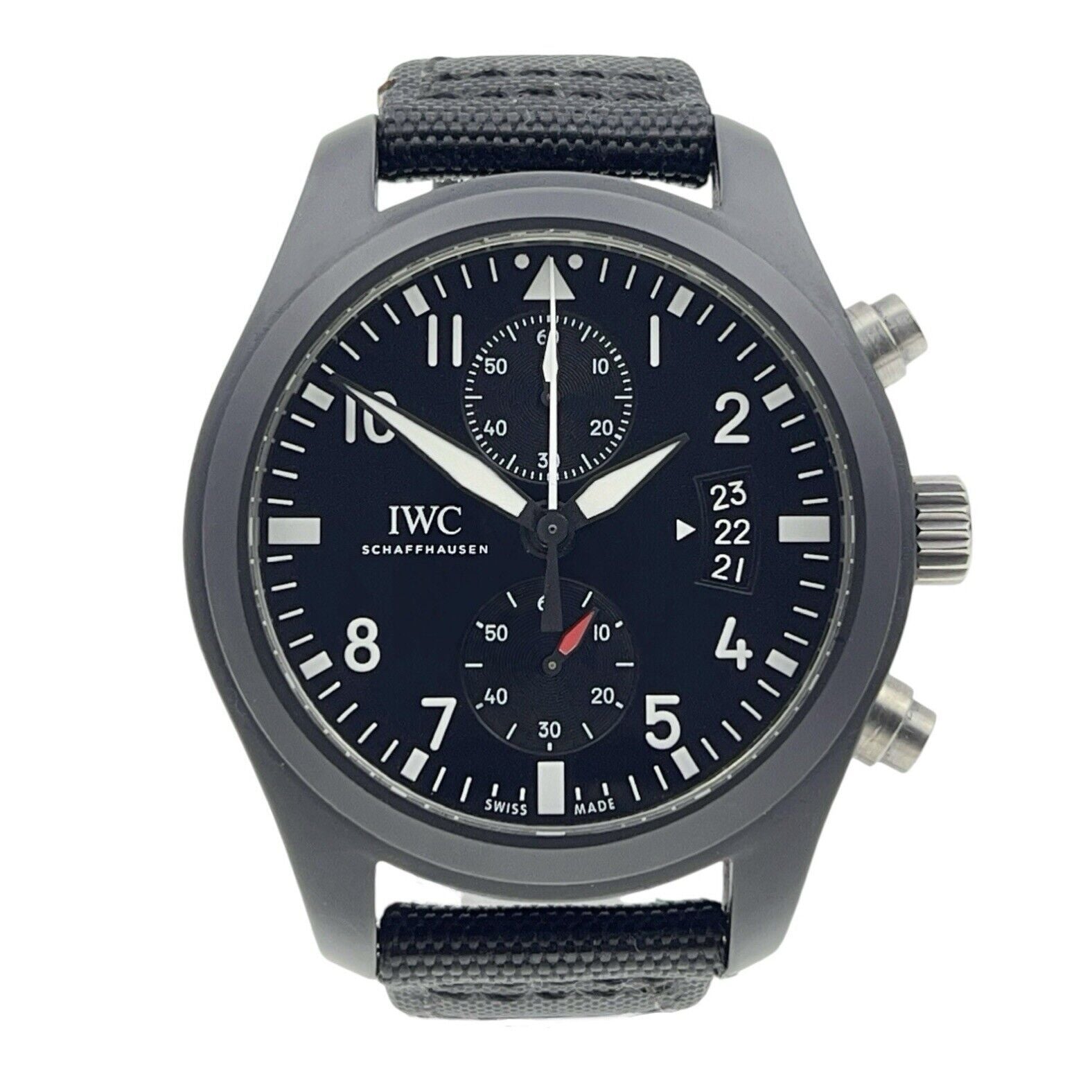 IWC Pilot Chronograph Top Gun 46mm Ceramic Automatic Men’s Watch IW388007