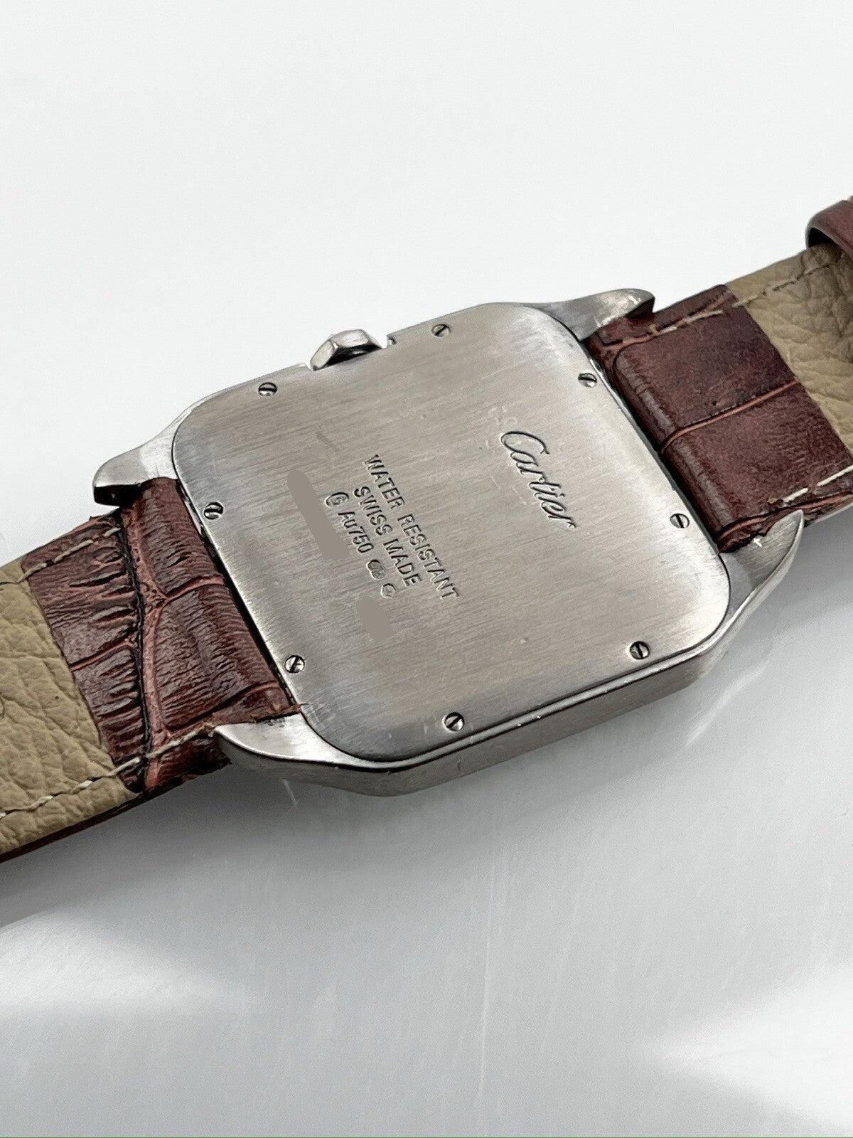 Cartier Santos Dumont Manual Wind 35mm 18k White Gold - AM Diamonds