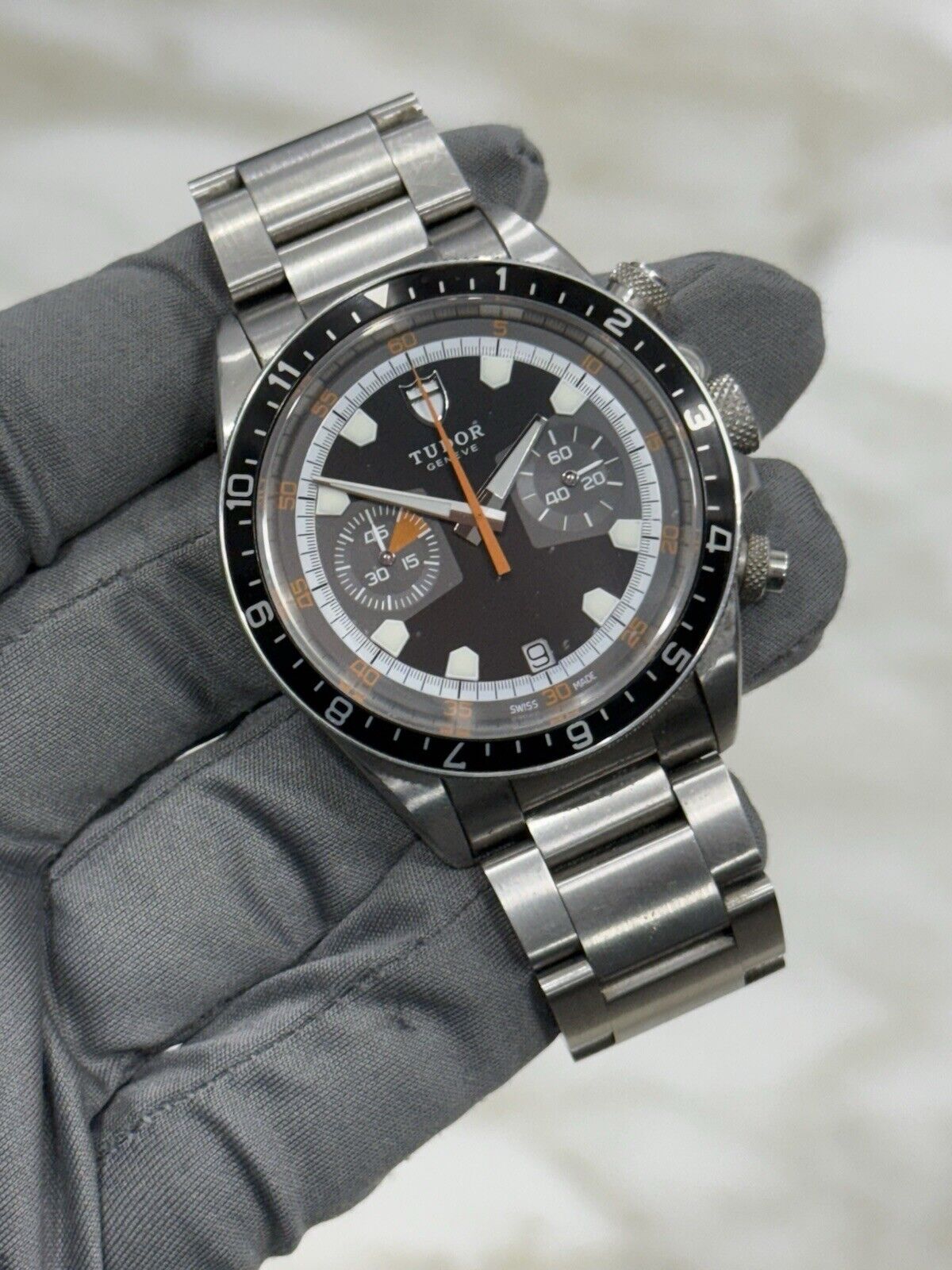 2022 Tudor Heritage Chronograph Auto 42mm Stainless Steel Mens Watch 70330N B&P
