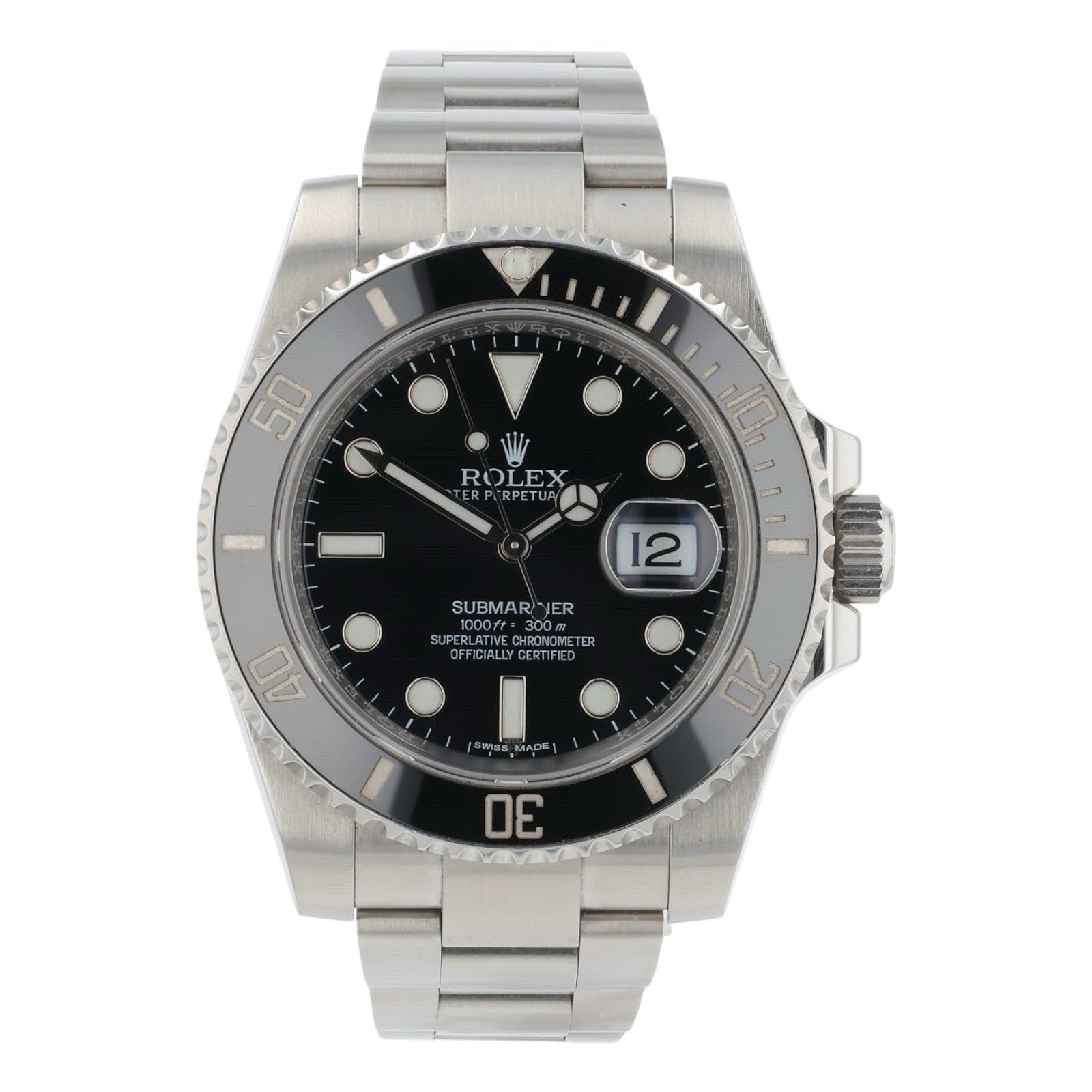 Rolex Submariner Date Stainless Steel Black Dial 40mm Automatic Men's 116610LN