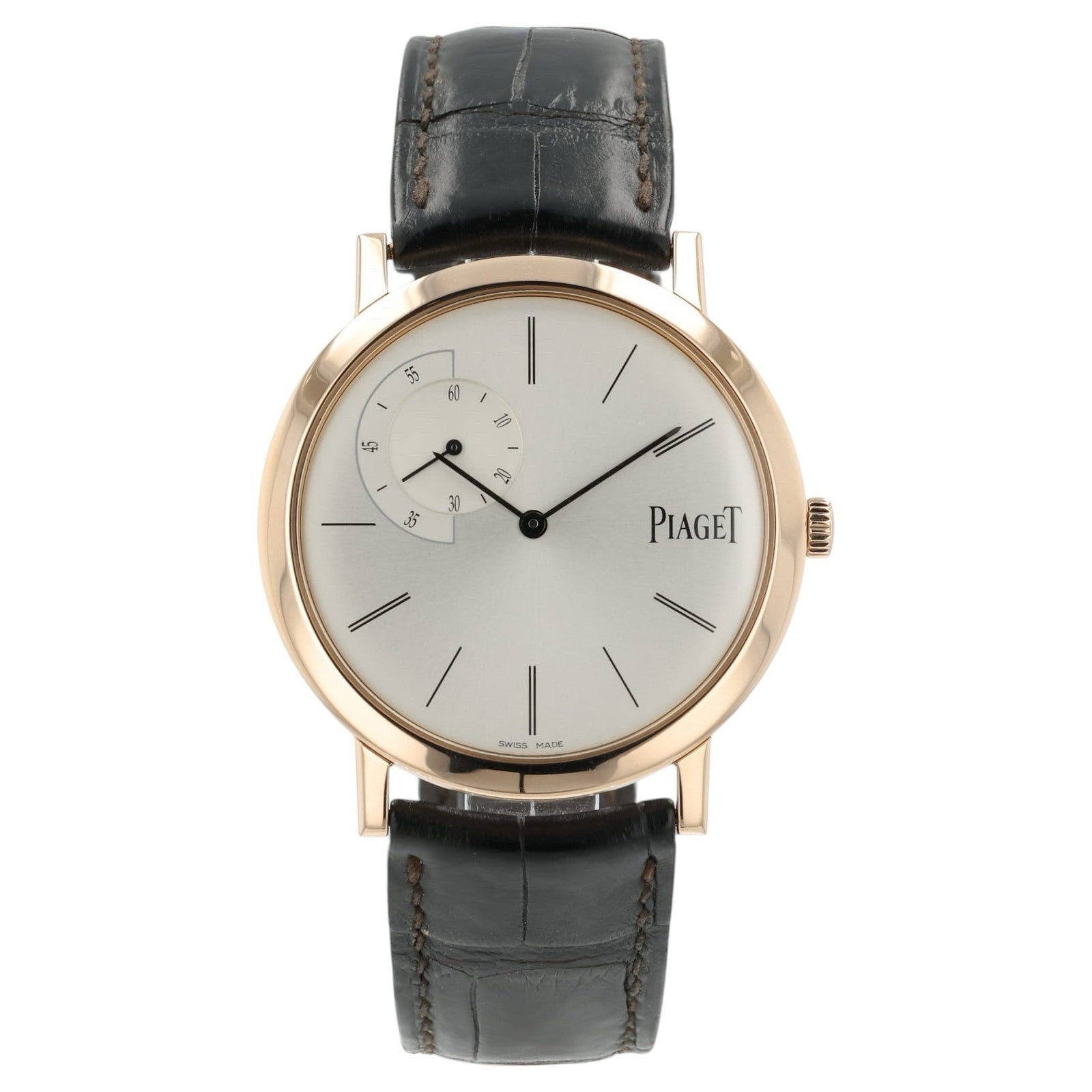 Piaget Altipalmo Silver Dial 18k Rose Gold 40mm Manual Wind Mens Watch P10522