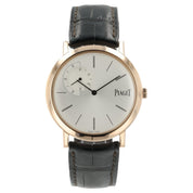 Piaget Altipalmo Silver Dial 18k Rose Gold 40mm Manual Wind Mens Watch P10522