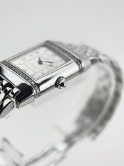 Jaeger LeCoultre Reverso Diamond Duetto Steel 21mm Quartz Women’s Watch 265.8.08