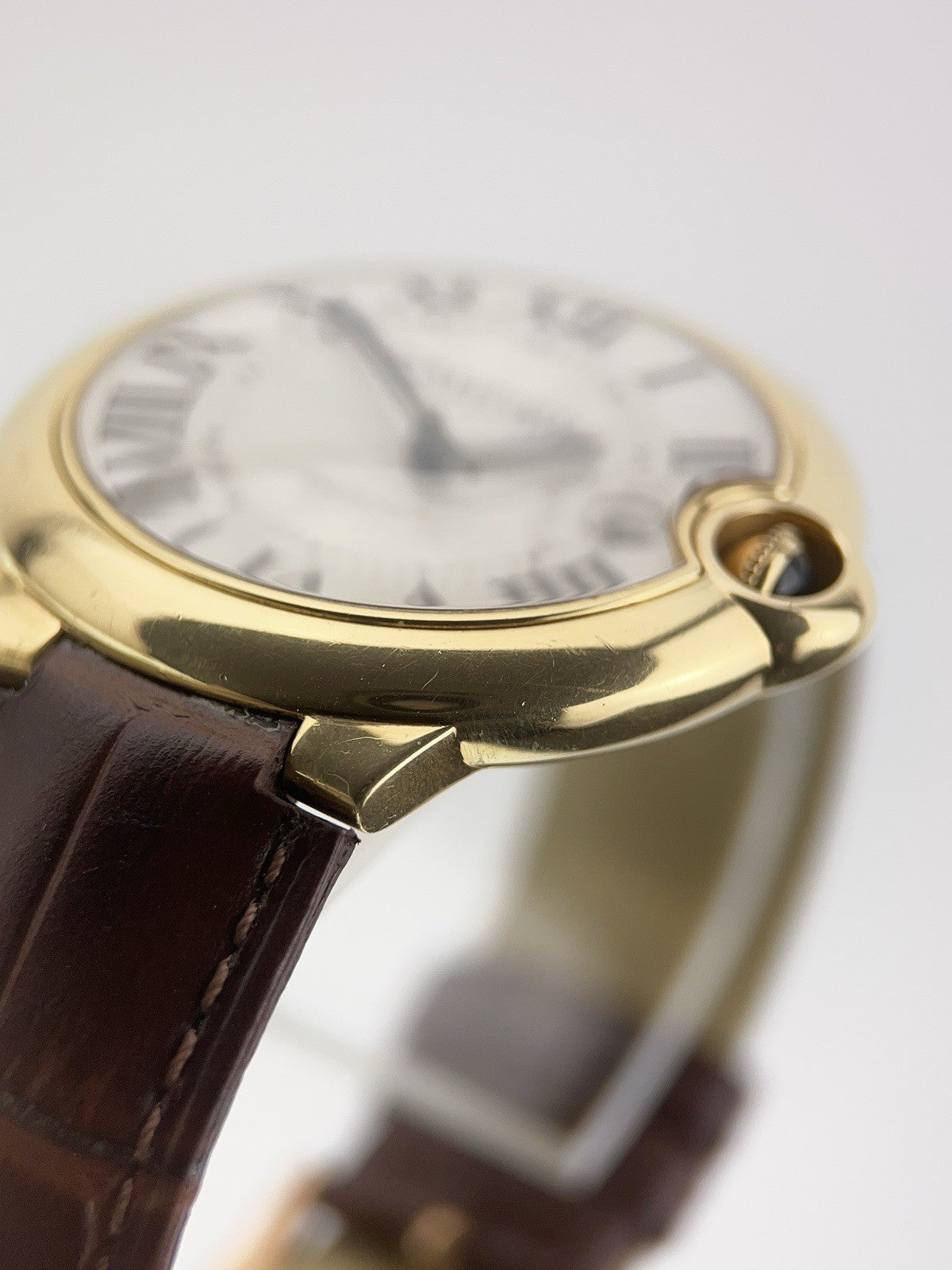Cartier Ballon Bleu 18k Yellow Gold Silver Dial 42mm Automatic Mens W6900551