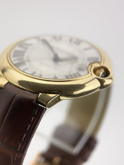 Cartier Ballon Bleu 18k Yellow Gold Silver Dial 42mm Automatic Mens W6900551