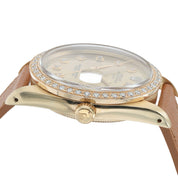 Rolex Oyster Perpetual 18k Yellow Gold Champagne Dial 34mm Automatic Mens 15037