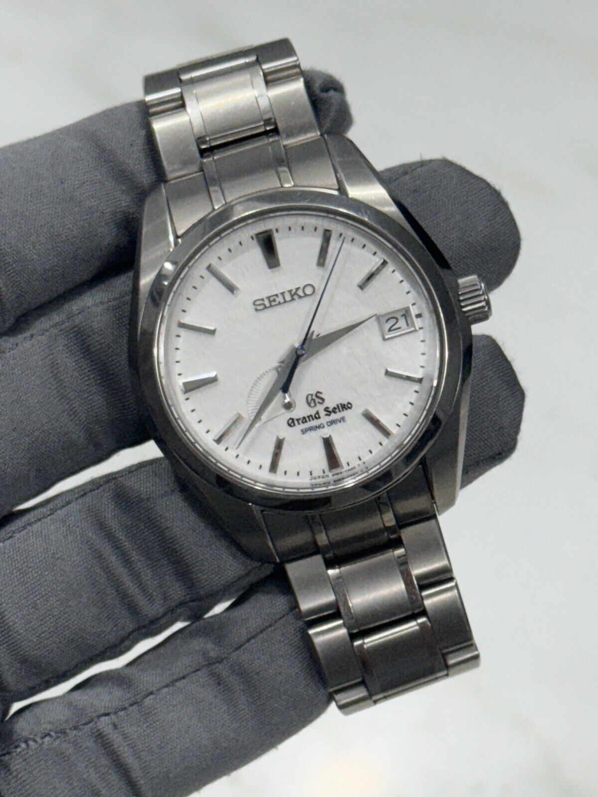 Grand Seiko Heritage Spring Drive Snowflake Titanium 41mm Watch SBGA011 W/ Paper