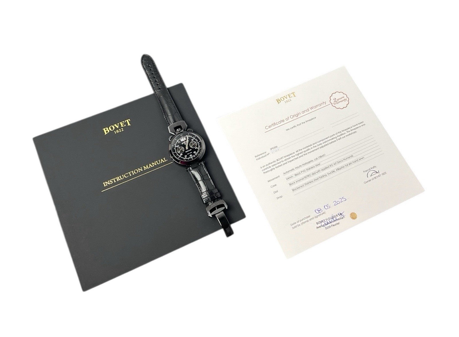 NEW 2025 Bovet Sportster Steel Black Dial 44mm Automatic Men’s Watch SP0306