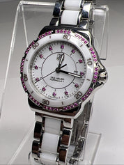 TAG Heuer Formula 1 WAH1319  Pink White Ceramic & Steel Quartz 31mm Date Watch