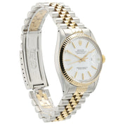 Rolex Two Tone Datejust White Dial Gold & Steel 36mm Automatic Men’s Watch 16013