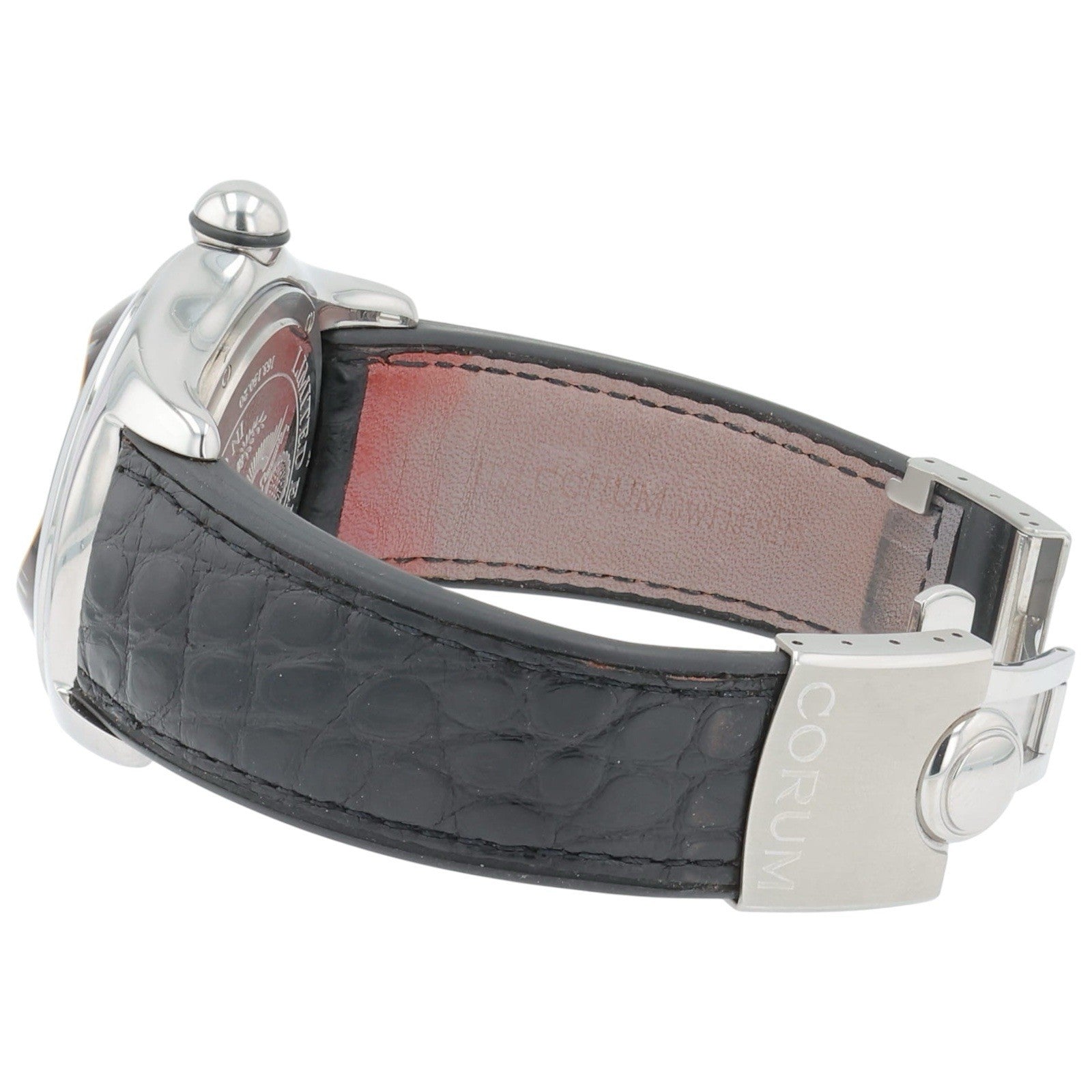 Corum Bubble American Flag Stainless Steel Black Dial 45mm Quartz 163.150.20