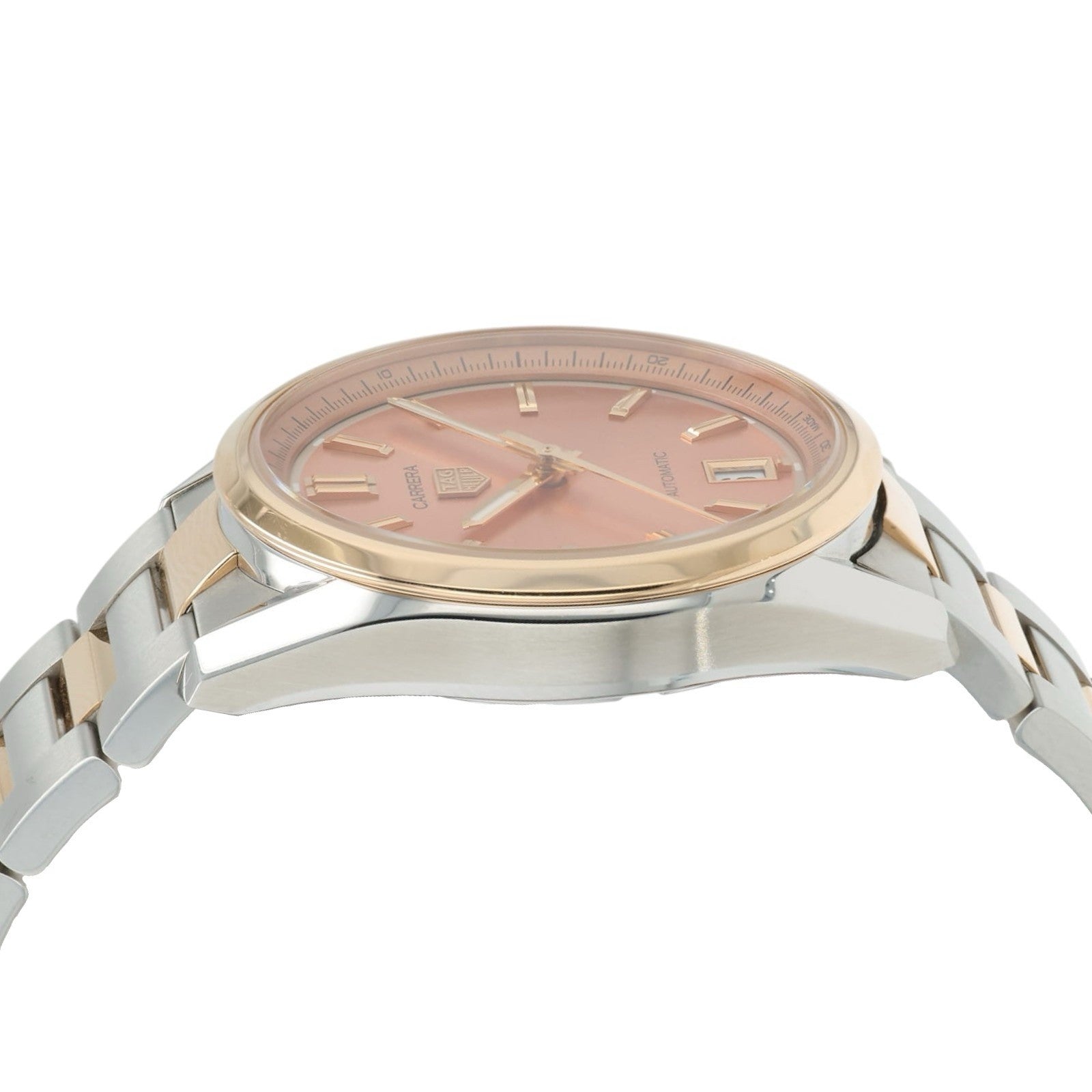 Tag Heuer Carrera Pink Dial 18k Rose Gold & Steel 36mm Automatic Unisex WBN2350