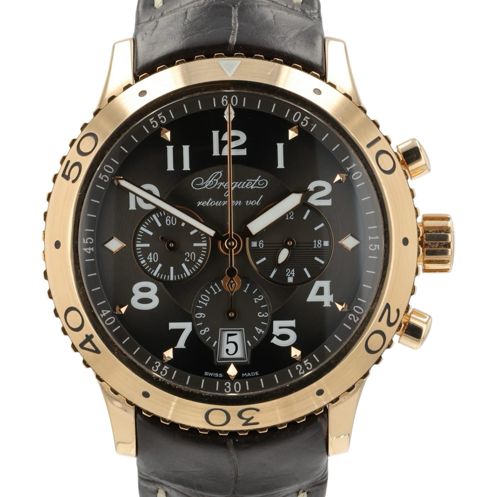 Breguet XXI Flyback Chrono Brown Dial 18k Rose Gold 42mm Automatic Men’s 3810