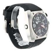 Bell & Ross BR 02 Stainless Steel Black Dial 44mm Automatic Mens Watch BR02-20-S
