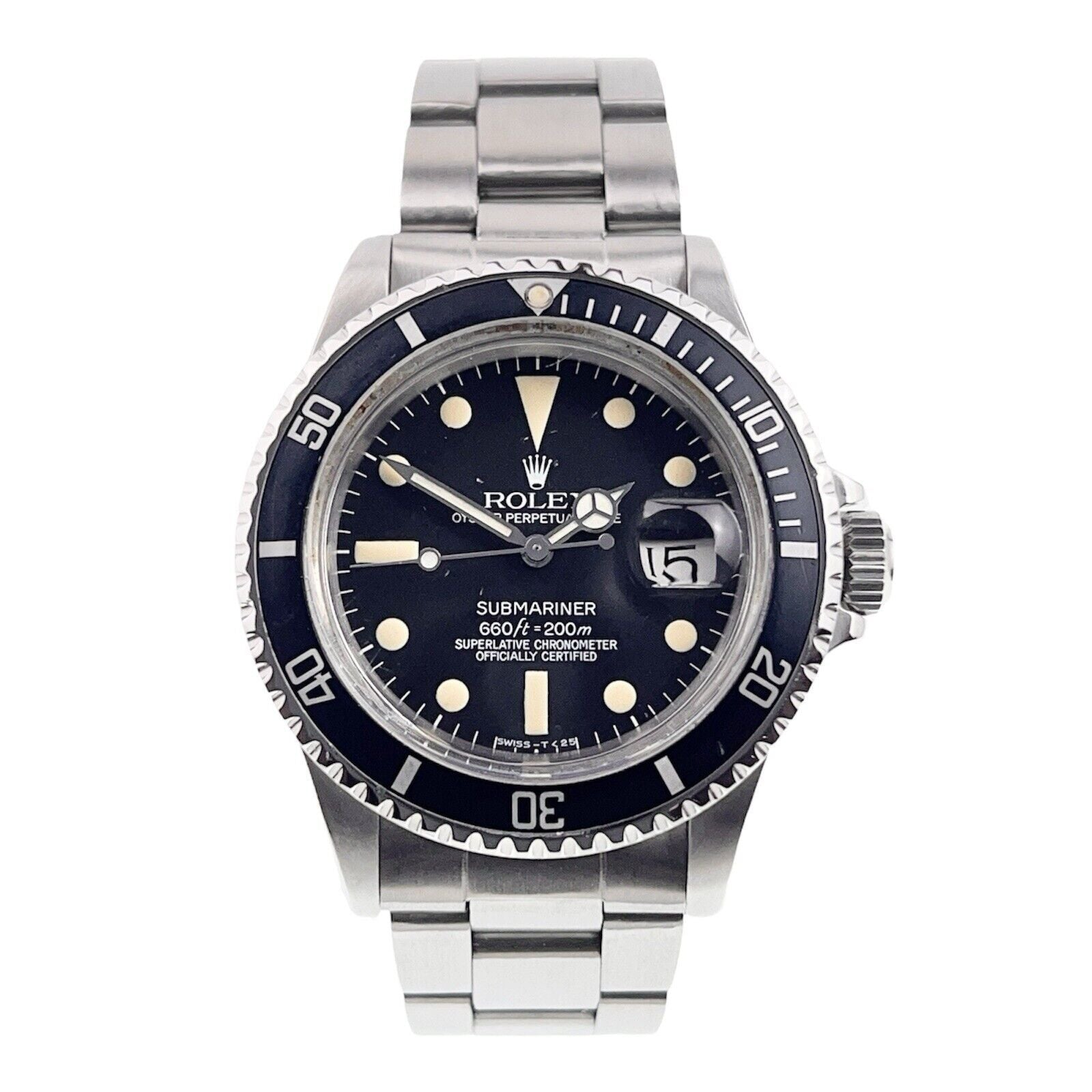 Rolex Submariner Date Stainless Steel Black Dial 40mm Automatic Men’s Watch 1680