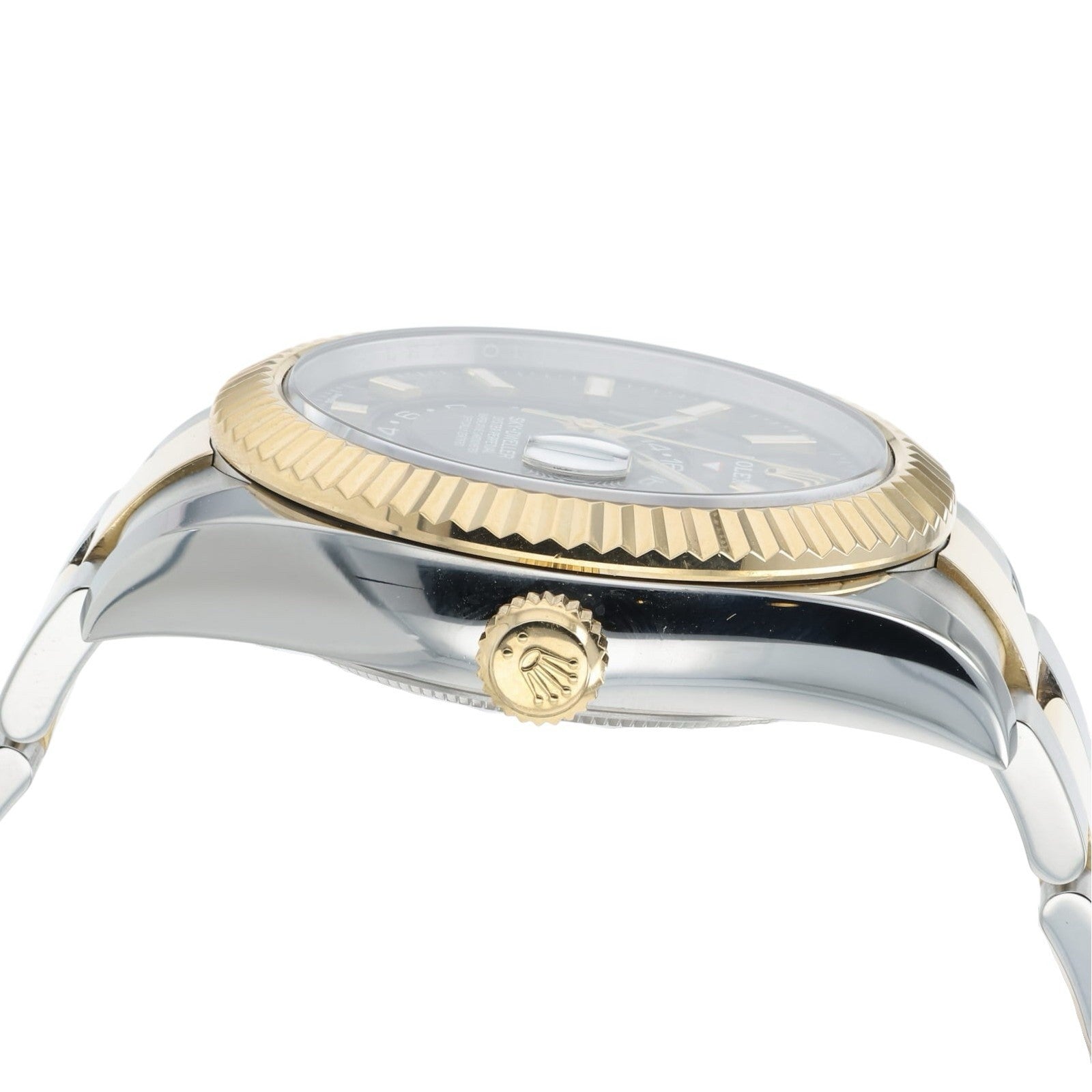 Rolex Sky-Dweller Steel & Yellow Gold Black Dial 42mm Automatic Mens 326933