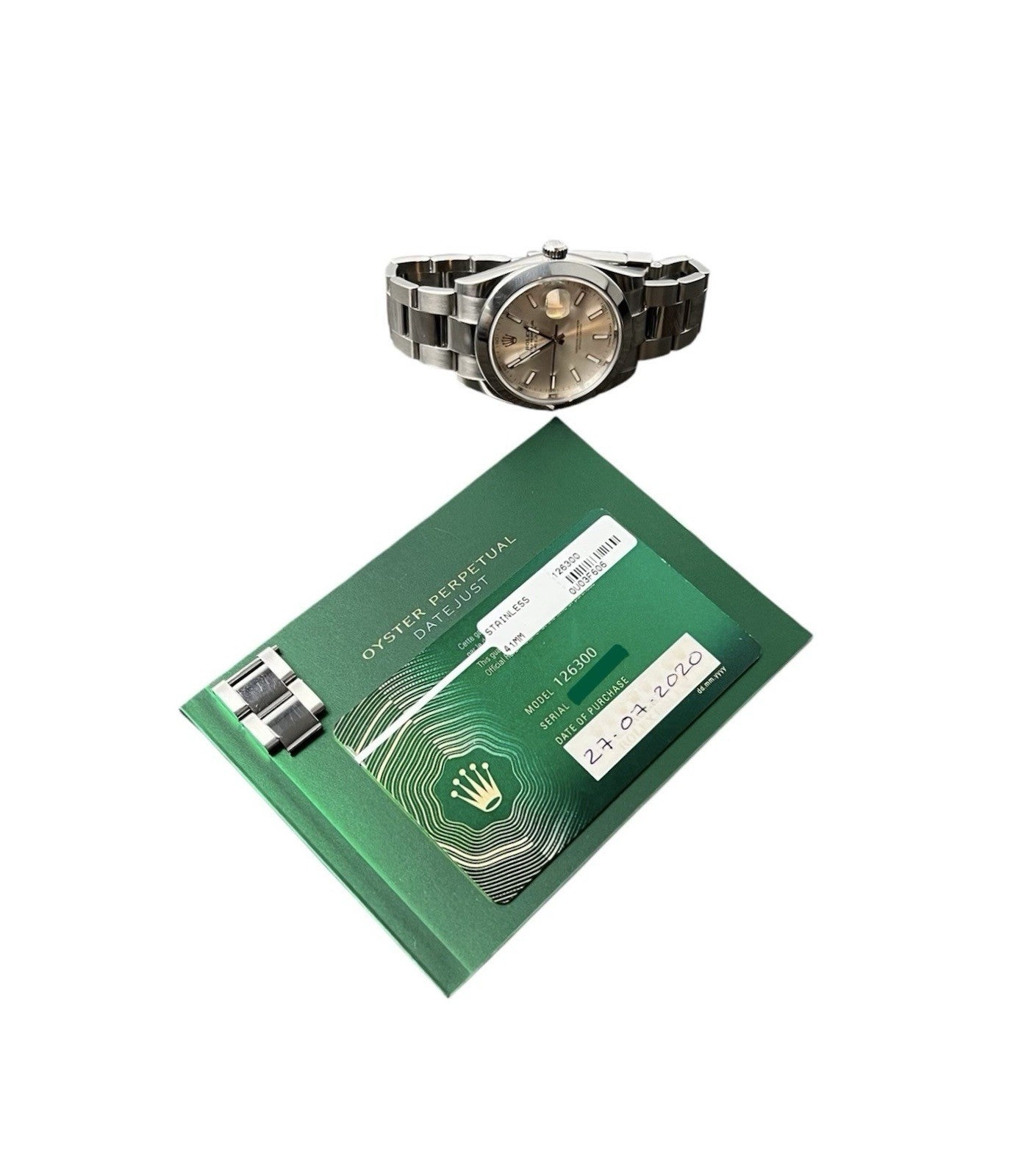 Rolex Datejust Silver Dial Stainless Steel 41mm Automatic Men’s Watch 126300