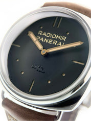 Panerai Radiomir Stainless Steel Black Dial 47mm Manual Wind Watch PAM00425