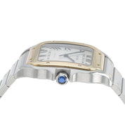 Cartier Santos Silver Dial Steel and 18k Gold 39.8mm Auto Men's Watch W2SA0006