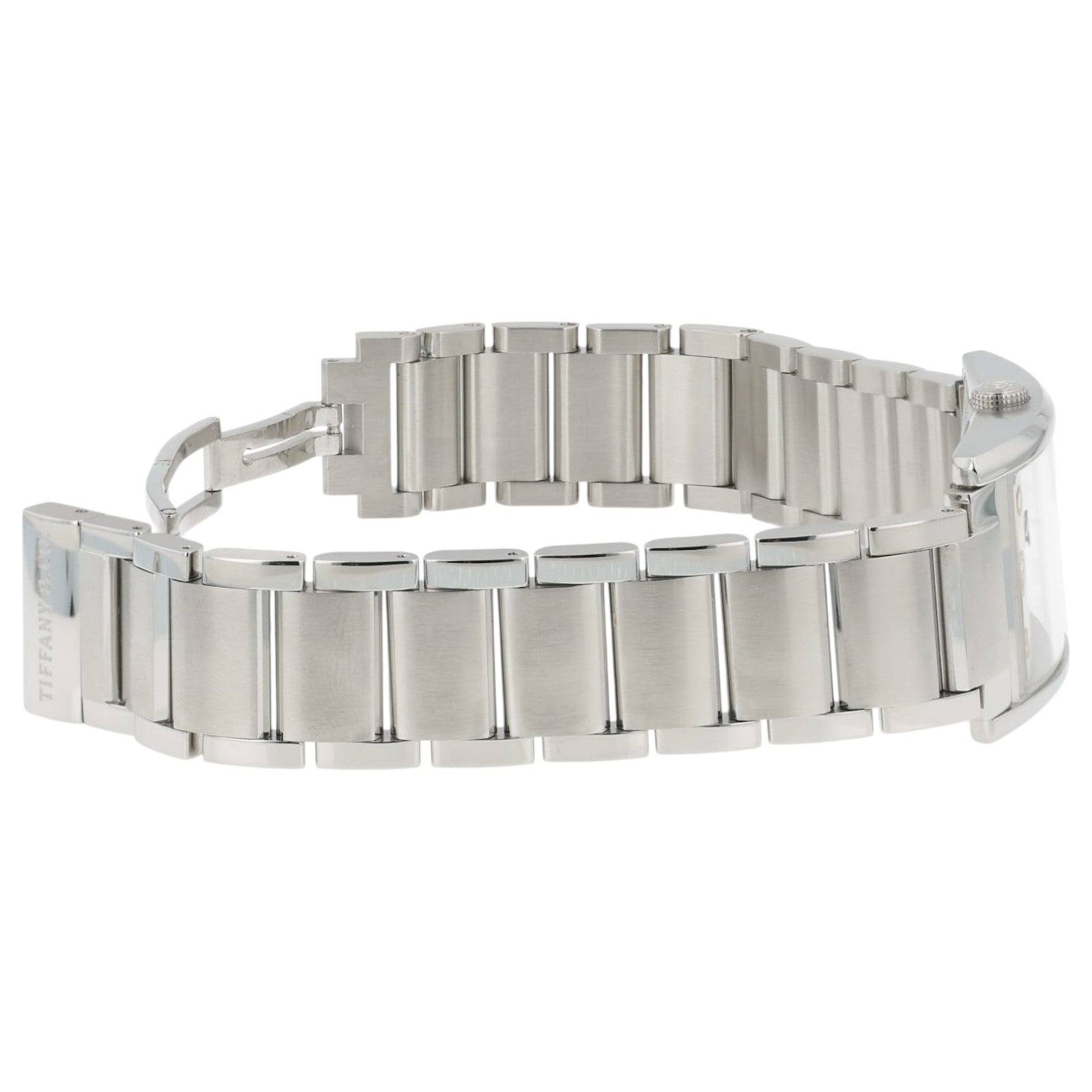 Tiffany East West Silver Color Dial Stainless Steel 22x37mm Quartz Unisex Watch