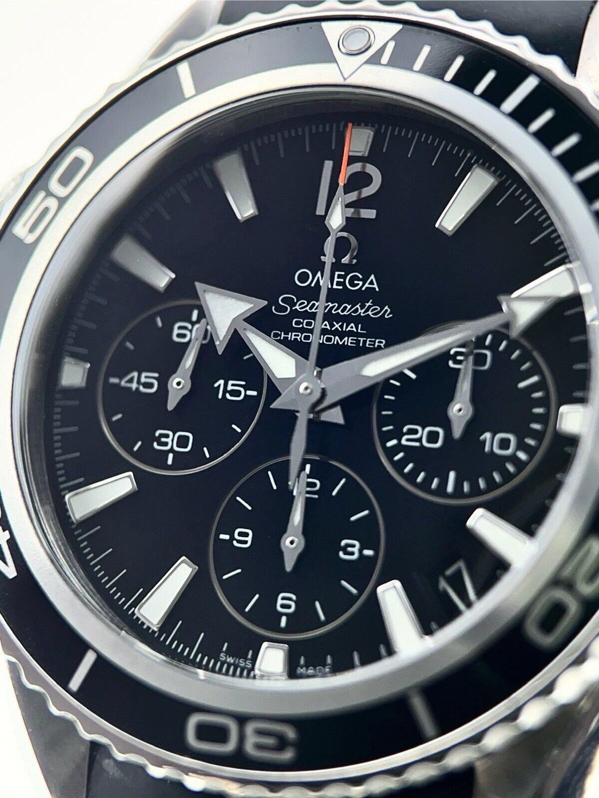 Omega Seamaster Planet Ocean Chronograph Steel Black 38mm Automatic Men’s Watch