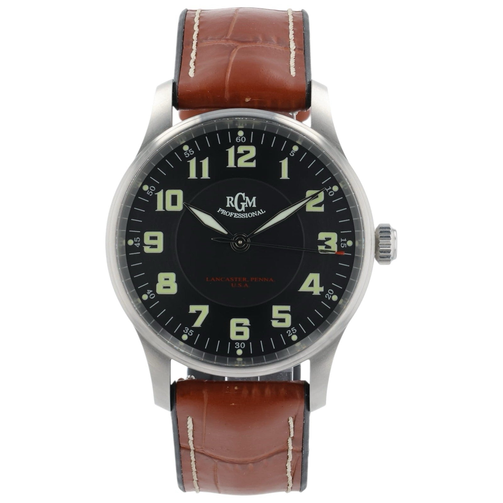 RGM Professional Black Dial Stainless Steel 38mm Automatic Men’s Watch 151-PR