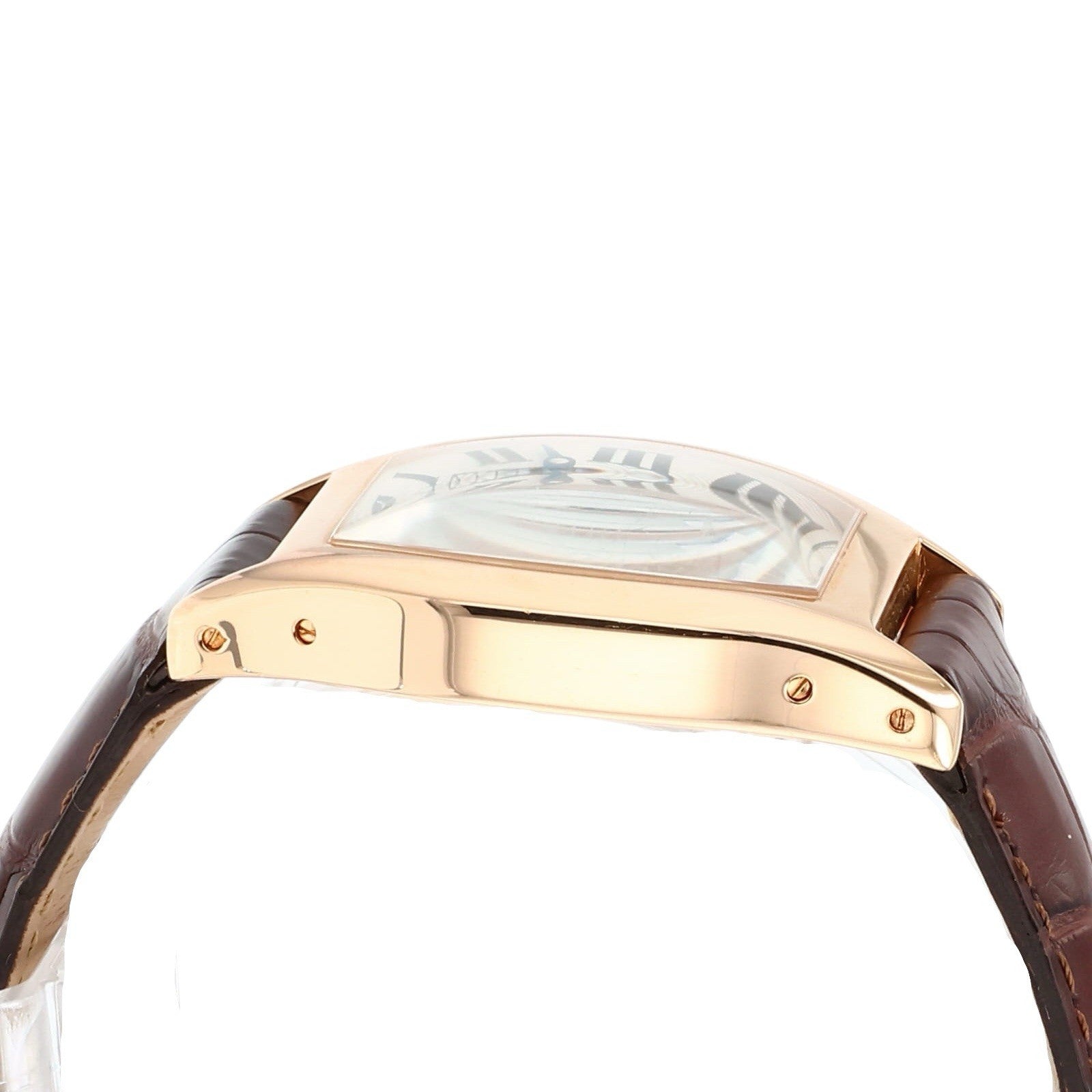 Cartier Tortue 18k Rose Gold Silver Dial 34mm Manual Wind Men’s Watch W15386851