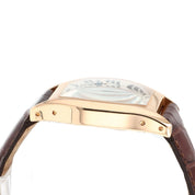 Cartier Tortue 18k Rose Gold Silver Dial 34mm Manual Wind Men’s Watch W15386851