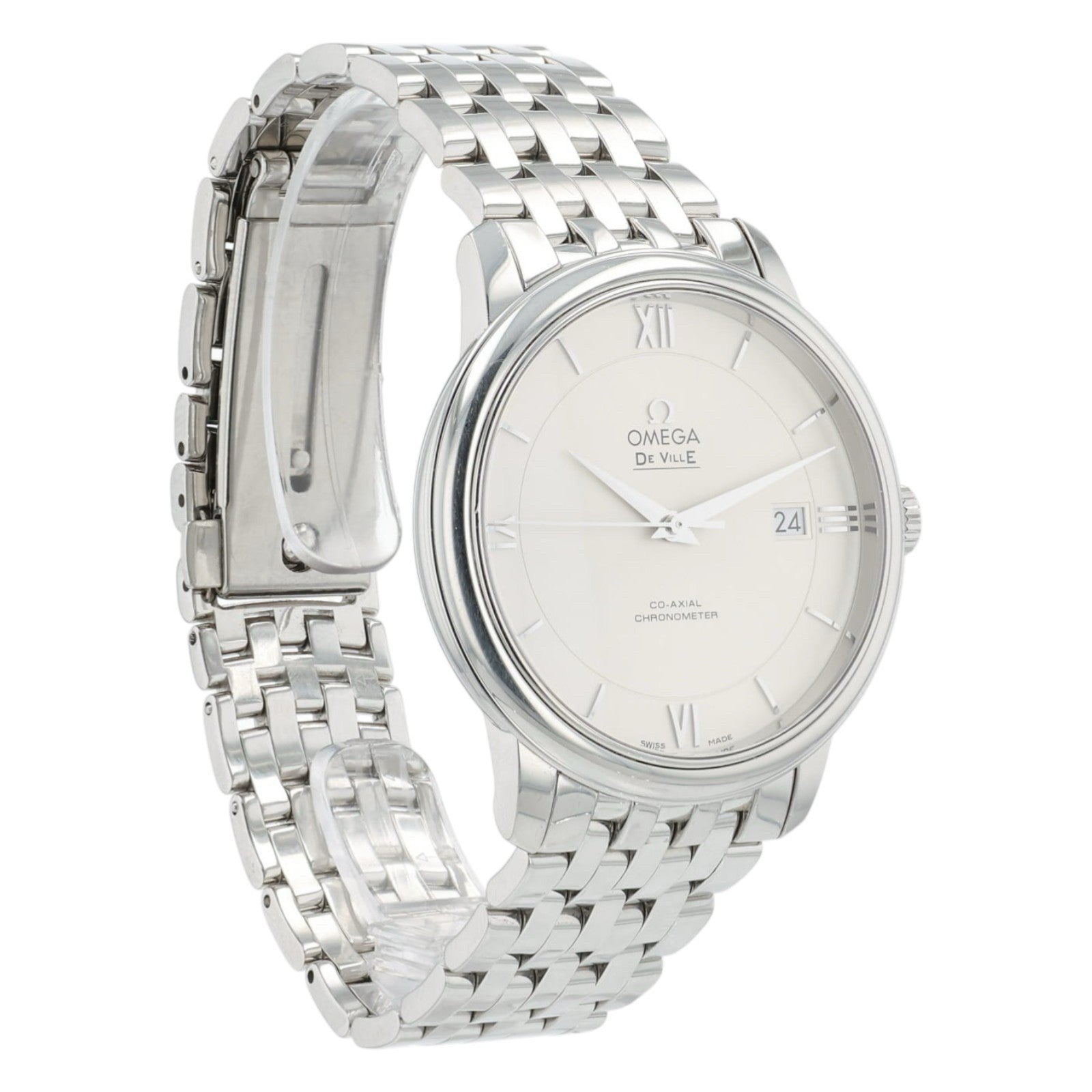 Omega DeVille Silver Dial Steel 39.5mm Automatic Mens Watch 424.10.40.20.02.003