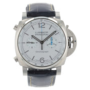 Panerai Luminor Chrono Stainless Steel White Dial 44mm Automatic Mens PAM01218