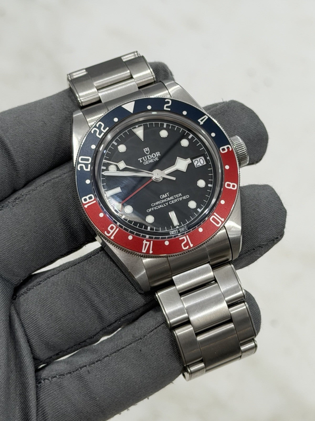 Tudor Black Bay GMT Pepsi Black Dial Stainless Steel Men's Watch 79830RB