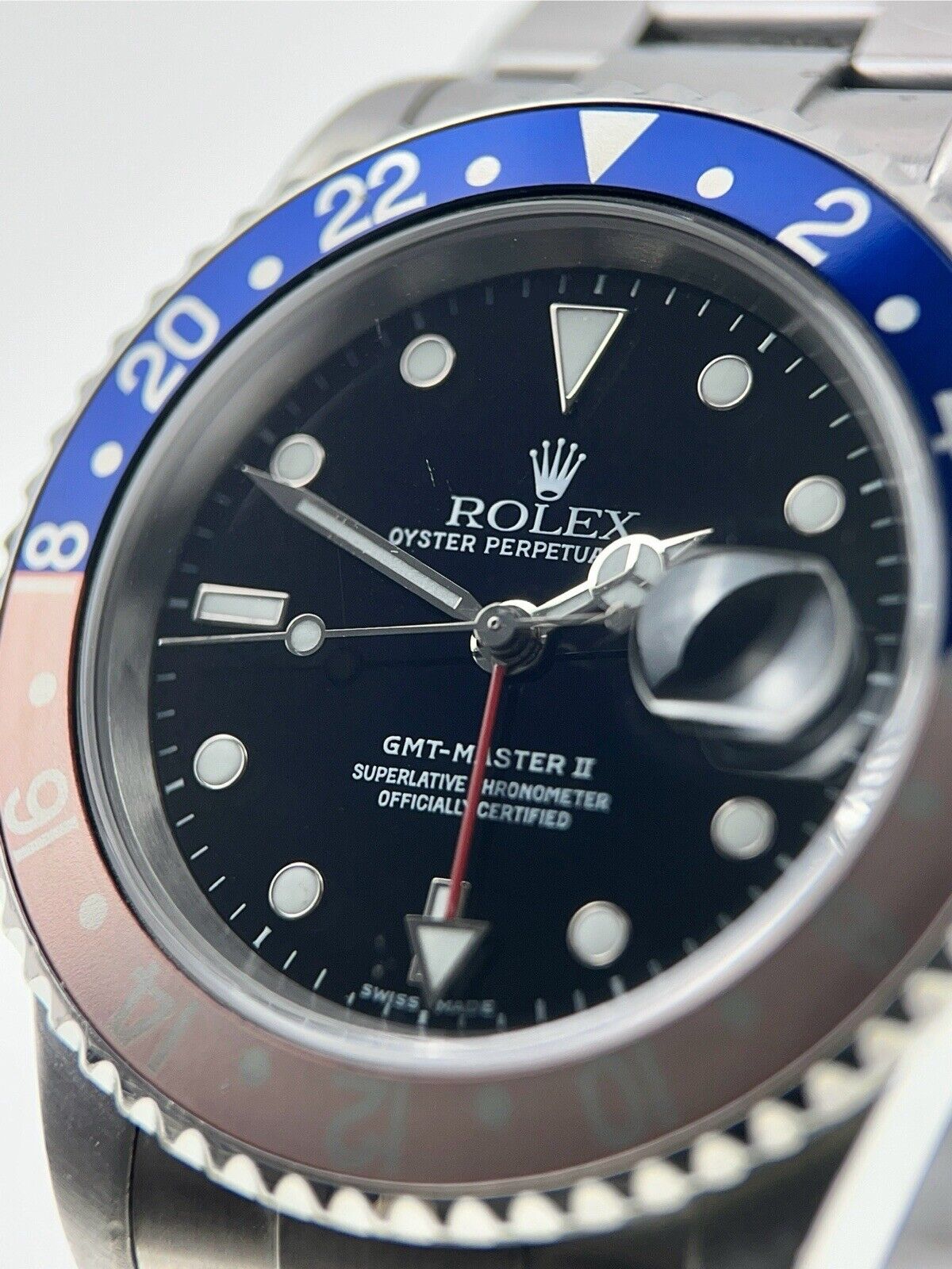 Rolex GMT Master II Pepsi Steel Black Dial 40mm Automatic Men’s Watch 16700