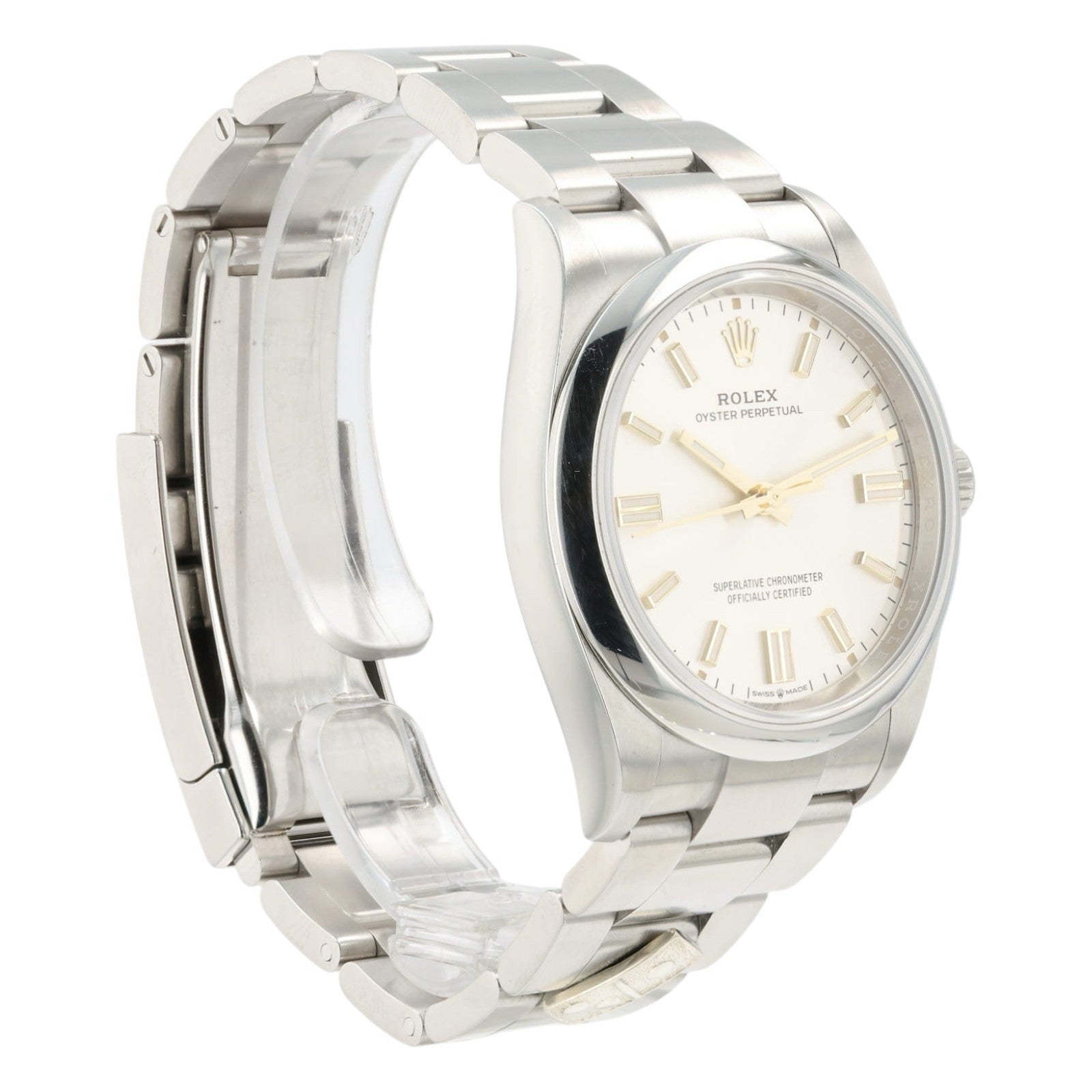 Rolex Oyster Perpetual Domino's Silver Dial Steel 36mm Auto Men’s 126000