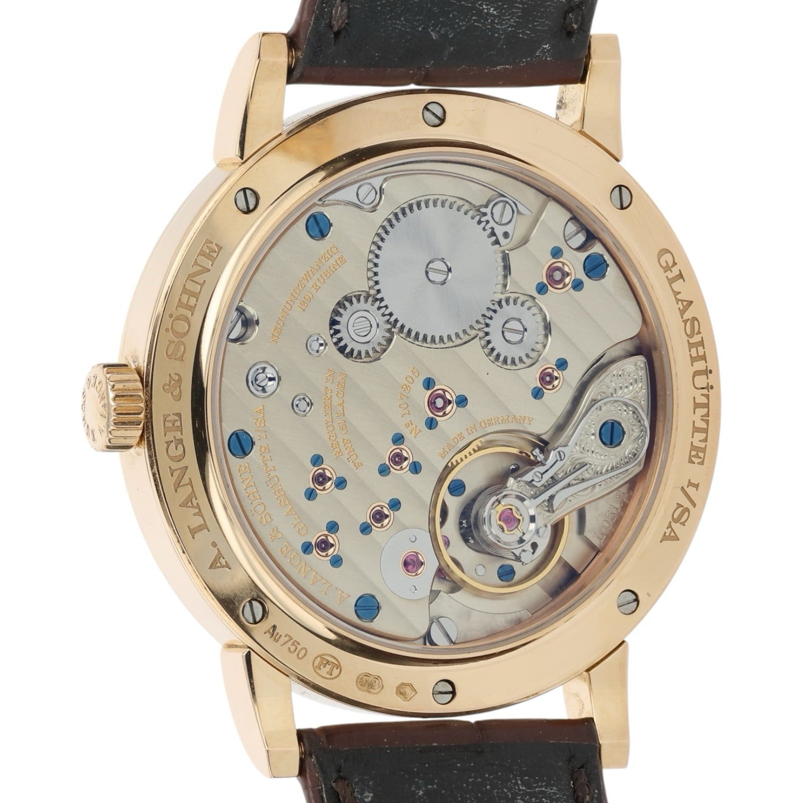 A Lange & Sohne 1815 UP/DOWN 18k Rose Gold Silver Dial 39mm Manual Wind 234.032