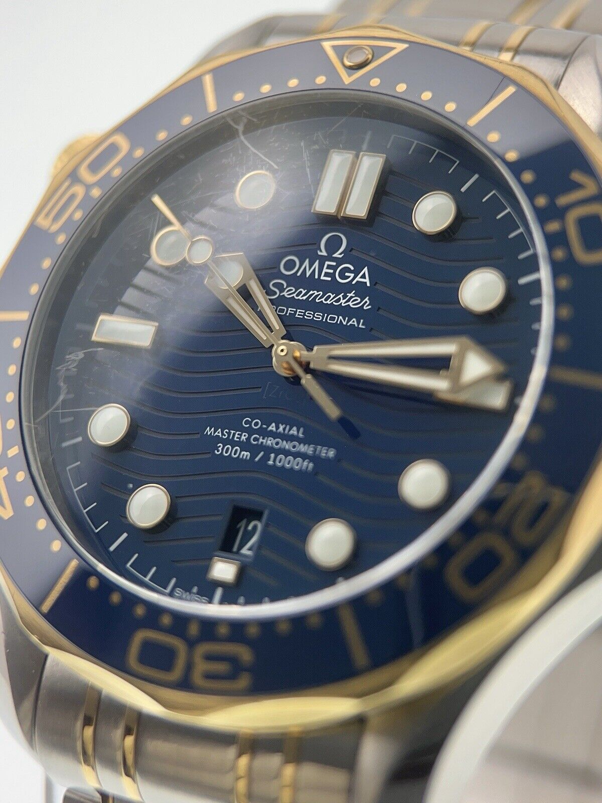 Omega Seamaster Diver 300m Steel & Gold Blue Dial 42mm Watch 210.20.42.20.03.001