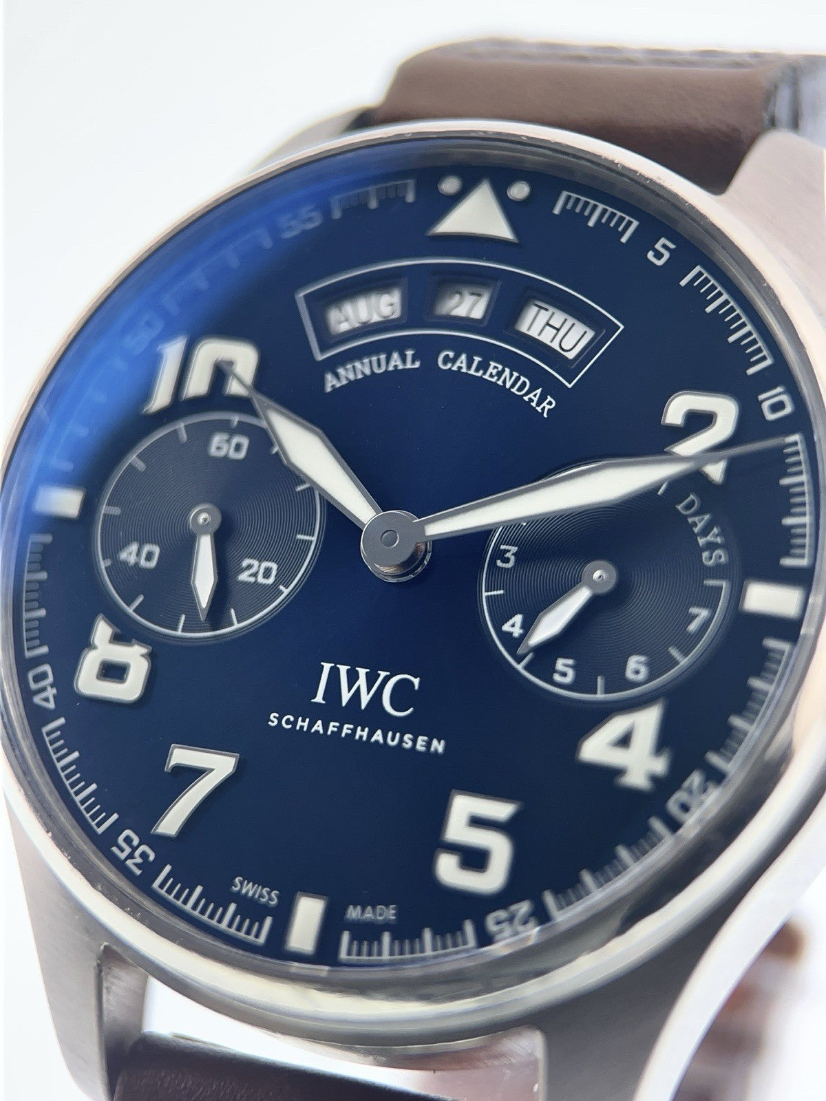 IWC Big Pilot 18k White Gold Blue Dial 46mm Automatic Men’s Watch IW502703
