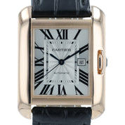 Cartier Tank Anglaise 18k Rose Gold Silver Dial 39.2mm Automatic Mens W5310005