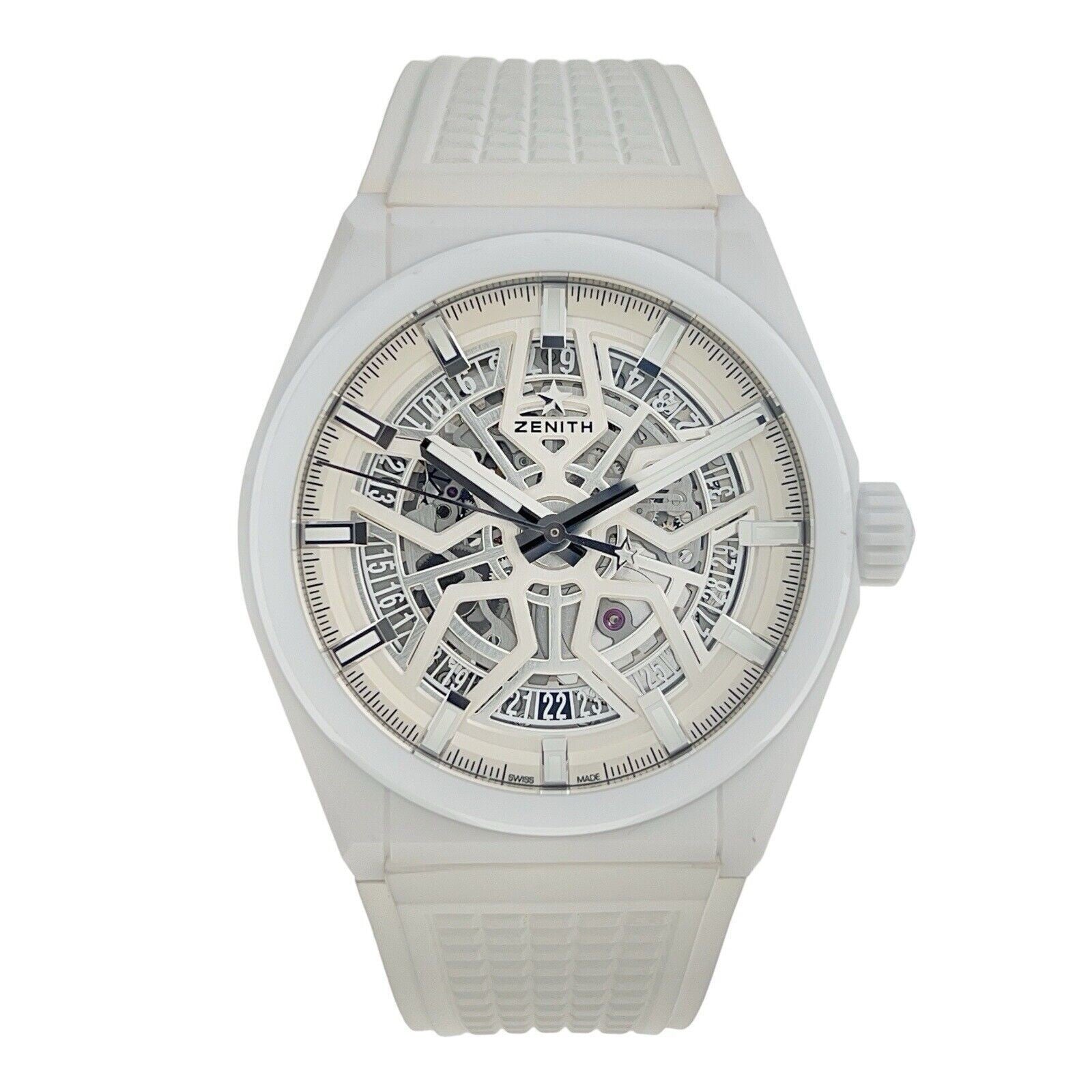 Zenith Defy Skeleton Ceramic White 41mm Automatic Mens Watch 49.9002.670