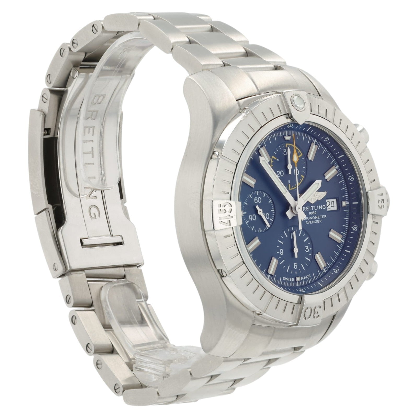 Breitling Avenger Chronograph Blue dial Steel 45mm Automatic Mens Watch A13317
